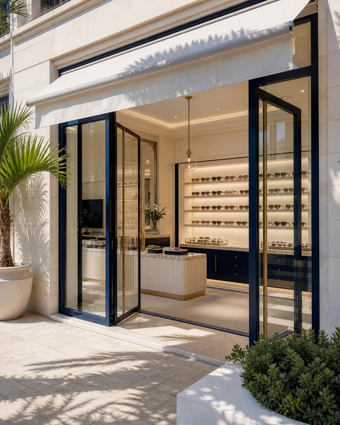 Concept image of a luxury eyewear boutique